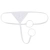 Agoky Men's Breathable G String Thongs Sissy Low Rise Hollow Out Low Rise Bikini Briefs White OneSize view 2