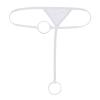 Agoky Men's Breathable G String Thongs Sissy Low Rise Hollow Out Low Rise Bikini Briefs White OneSize view 4