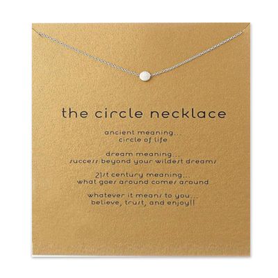 Baydurcan Dot Necklace Simple Pendant Chain Necklace with Message Card Gift Card (dot s)