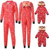Matching Family Christmas Pajamas Sets Elk Antler Hooded Romper PJ's Zipper Jumpsuit Loungewear(Men,L) view 2
