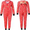 Matching Family Christmas Pajamas Sets Elk Antler Hooded Romper PJ's Zipper Jumpsuit Loungewear(Men,L) view 3