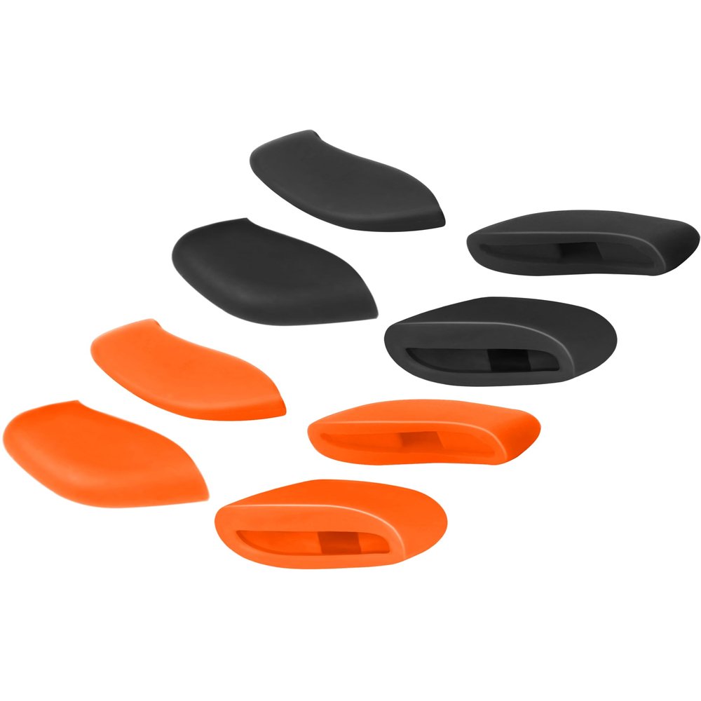 Mryok 2 Pair Replacement Nosepiece Nosepad for Oakley Commit Squared(SQ)/Commit Squared(SQ) Asian Fit/Flak 2.0 - Orange & Black