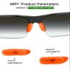 Mryok 2 Pair Replacement Nosepiece Nosepad for Oakley Commit Squared(SQ)/Commit Squared(SQ) Asian Fit/Flak 2.0 - Orange & Black view 2
