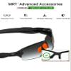Mryok 2 Pair Replacement Nosepiece Nosepad for Oakley Commit Squared(SQ)/Commit Squared(SQ) Asian Fit/Flak 2.0 - Orange & Black view 3