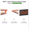 Mryok 2 Pair Replacement Nosepiece Nosepad for Oakley Commit Squared(SQ)/Commit Squared(SQ) Asian Fit/Flak 2.0 - Orange & Black view 4