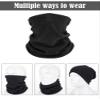 Geyoga 4 Pieces Winter Neck Warmers Neck Gaiter Scarf Windproof Face Covering(Black,Medium) view 4