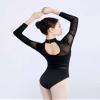 Daydance Turtleneck Black Women Dance Leotards Long Sleeve Ballet Outfits view 3