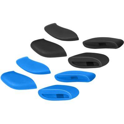 Mryok 2 Pair Replacement Nosepiece Nosepad for Oakley Commit Squared(SQ)/Commit Squared(SQ) Asian Fit/Flak 2.0 - Sky Blue & Black