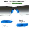 Mryok 2 Pair Replacement Nosepiece Nosepad for Oakley Commit Squared(SQ)/Commit Squared(SQ) Asian Fit/Flak 2.0 - Sky Blue & Black view 2
