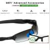 Mryok 2 Pair Replacement Nosepiece Nosepad for Oakley Commit Squared(SQ)/Commit Squared(SQ) Asian Fit/Flak 2.0 - Sky Blue & Black view 3