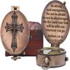 Baptism Gift Personalized Keepsake Compass Engraved Cross and Be Strong and Courageous, Confirmation Gift Ideas, Gift of Faith. Missionary view 4
