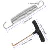 40Pcs 5-1/2 Trampoline Spring Replacement, Stainless Steel Replacement Spring for Trampoline, High Tensile Silver Wire Springs Set with Durable T Hook Fit Skywalker JumpKing Upperbounce Skybound view 2