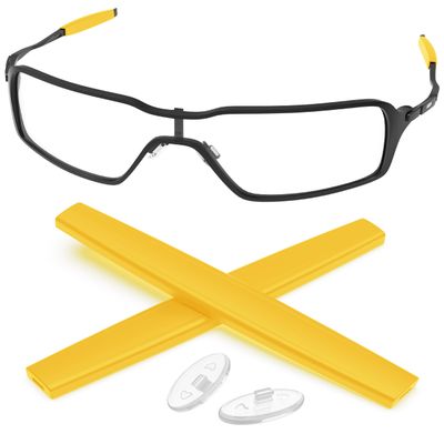 PapaViva Replacement Nose Pieces & Ear Socks Rubber Kits for Oakley Probation OO4041/Inmate Sunglass - Yellow