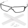 PapaViva Replacement Nose Pieces & Ear Socks Rubber Kits for Oakley Probation OO4041/Inmate Sunglass - White view 2