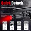 COSMOING 400 Yards Red LED Gun Flashlight Tactical Rail Mounted with Quick Release, Fits Glock Taurus Ruger Springfield H&K S&W view 2