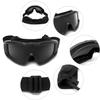 QWORK Outdoor Sports Military Airsoft Tactical Goggles with 3 Interchangable Lens for Riding, Black view 3