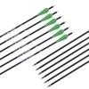 YLS Archery 30Inch Carbon Arrow Practice Hunting Arrows with 100 Grain Removable Tips for Compound & Recurve Bows (Pack of 12) view 2