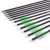 YLS Archery 30Inch Carbon Arrow Practice Hunting Arrows with 100 Grain Removable Tips for Compound & Recurve Bows (Pack of 12) view 4