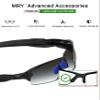 Mryok 2 Pair Replacement Nosepiece Nosepad for Oakley Si Speed Jacket OO9228 - Blue & Black view 2