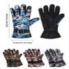 Hicarer 4 Pairs Winter Gloves for Kids Waterproof Snow Ski Gloves Girls Boys Warm Unisex Youth Clothes for Cold Weather(Yellow, Green, Blue, Grey,1-4 Years Old) view 3