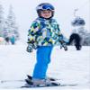 Hicarer 4 Pairs Winter Gloves for Kids Waterproof Snow Ski Gloves Girls Boys Warm Unisex Youth Clothes for Cold Weather(Yellow, Green, Blue, Grey,1-4 Years Old) view 4