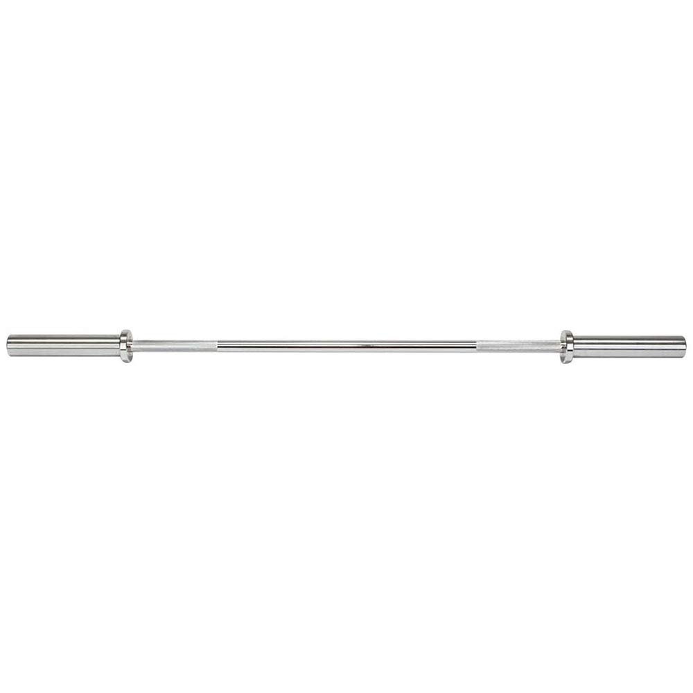 Olympic Weightlifting Barbell Bar 86" - Heavy-Duty Straight Bar for 2-inch Weight Plates - 330 lb. Weight Capacity