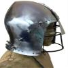 Medieval Bascinet Buhurt Helmet Made in 14 Gauge Steel ABS view 2