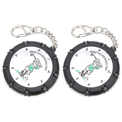 RiToEasysports 18 Holes Golfball Stroke Score Counter Golfball Score Keeper with Keychain(Pack of 2)
