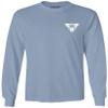 Koloa Surf Mens Triangulated Palm Logo Long Sleeve Tee-Tall-3XLT-StoneBlue/w view 1