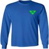 Koloa Surf Mens Triangulated Palm Logo Long Sleeve Tee-Tall-3XLT-Royal/green view 1