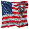 Waving American Flag One Nation Under God Decal (36" x 21") view 1