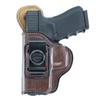 Maxx Carry Inside The Waistband Leather Holster for Ruger SR45. IWB Holster with Clip Conceal Carry. Brown Left Hand. view 1