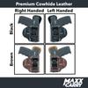 Maxx Carry Inside The Waistband Leather Holster for Walther PPQ. IWB Holster with Clip Conceal Carry. Black Left Hand. view 4