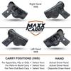 Maxx Carry Inside The Waistband Leather Holster for Kimber 1911 4". IWB Holster with Clip Conceal Carry. Black Right Hand. view 3