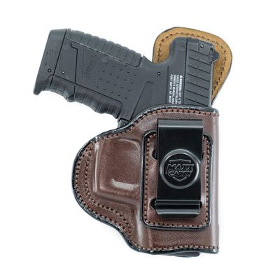 Maxx Carry Inside The Waistband Leather Holster for Walther P99. IWB Holster with Clip Conceal Carry. Brown Right Hand.