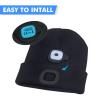 TAGVO LED Light for Knit Beanie Hat, Lighting and Flashing Alarm Modes, Hands Free Flashlight Headlamp view 2