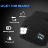 TAGVO LED Light for Knit Beanie Hat, Lighting and Flashing Alarm Modes, Hands Free Flashlight Headlamp view 3