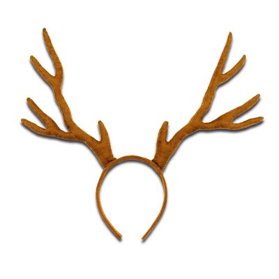 MR.FOAM Reindeer Antlers Headband, Festive Adult Deer Antler Headpiece for Halloween, Christmas, and Easter Party (brown)