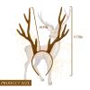 MR.FOAM Reindeer Antlers Headband, Festive Adult Deer Antler Headpiece for Halloween, Christmas, and Easter Party (brown) view 2