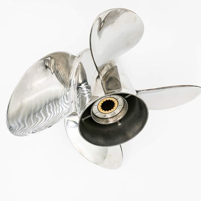 Flish Propeller OEM Stainless Steel 3-4 Blades Outboard Propeller fit Honda Engines 75-130HP,15 Tooth Spline, RH (13 X 19 (LH,4 Blades))