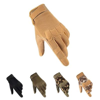 HYCOPROT Full Finger Tactical Gloves, Touch Screen Knuckle Protective Breathable Lightweight Outdoor Military Gloves for Shooting, Hunting, Motorcycling, Climbing (Medium, Yellow)