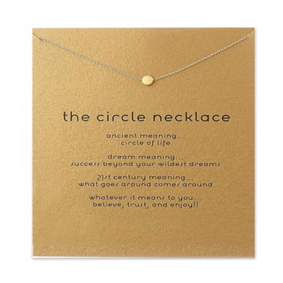 Baydurcan Dot Necklace Simple Pendant Chain Necklace with Message Card Gift Card