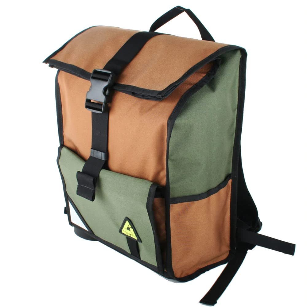 Green Guru Joyride 24L Roll Top Backpack Earthtone Upcycled Material Colors Vary