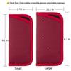 TRIUMPH VISION Eyeglasses Case Small for Reading Glasses Light Neoprene Slim Sunglasses Sleeve Eyewear Pouch Check Soft Protection 3 Pack view 2