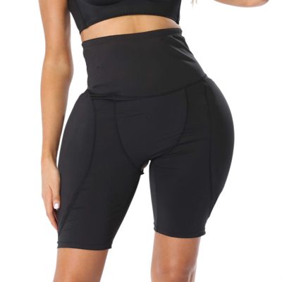 2PS Sponge padded Women Butt Hip Up Padded Enhancer 852 (5XL, Black High Open Crotch)