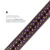 35116 Women's Belts Rhinestone Belt Fashion Western Cowgirl Bling Studded Design Leather Belt 1-3/8"(35mm) wide (Purple/Amethyst, 36'' L) view 4