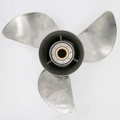 Flish Propeller OEM Stainless Steel 3-4 Blades Outboard Propeller fit Honda Engines 75-130HP,15 Tooth Spline, RH (13 7/8 x 17)