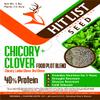 HIT LIST SEED Chicory + Clover Food Plot Seeds for Deer [Perennial] - Deer Food Plot Seed Perennial - Deer Plot Seed Mix - Chicory, Ladino Clover, Red Clover - Spring, Summer & Fall Planting - 3 lbs view 1