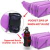 Afreter Fanny Pack Waterproof Waist Bag Pack Men Women Hip Bum Bag With Water Bottle Holder Adjustable Strap Suitable For Outdoors Workout Traveling Hiking Cycling Dog Walking Pouch Bag(Purple) view 2