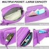 Afreter Fanny Pack Waterproof Waist Bag Pack Men Women Hip Bum Bag With Water Bottle Holder Adjustable Strap Suitable For Outdoors Workout Traveling Hiking Cycling Dog Walking Pouch Bag(Purple) view 3